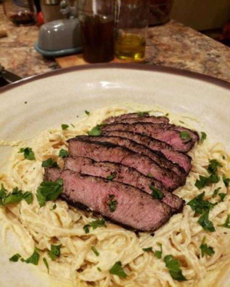 steak alfredo recipe