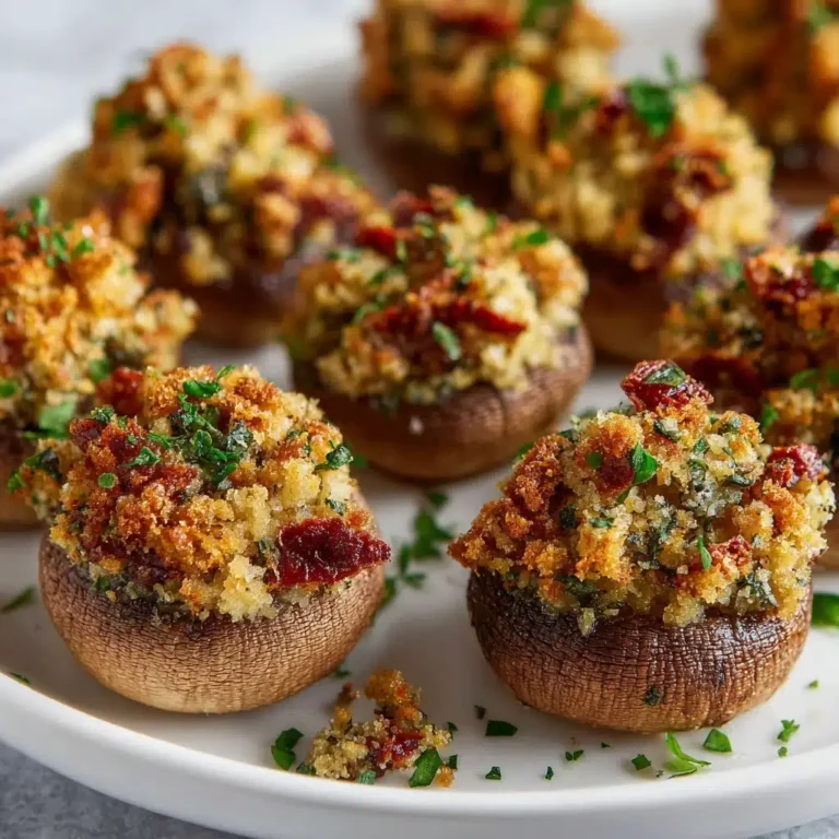 stuffed mushrooms recipe with roasted red bells